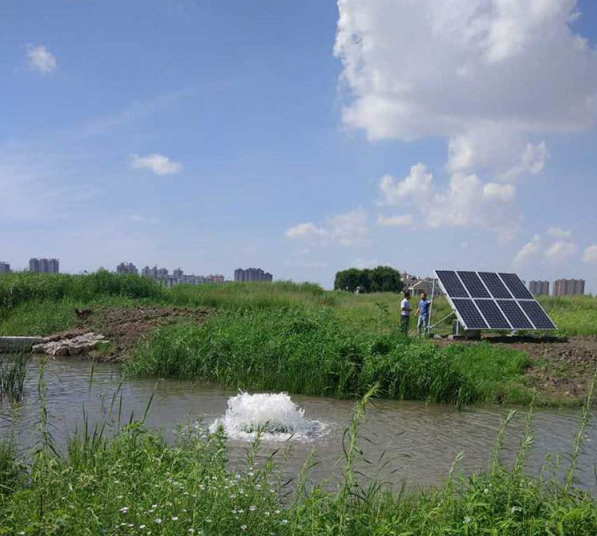 太陽能涌泉式曝氣機